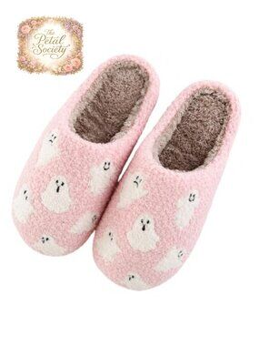 Halloween Pumpkin Slippers Fuzzy Memory Foam Non Slip House Shoes